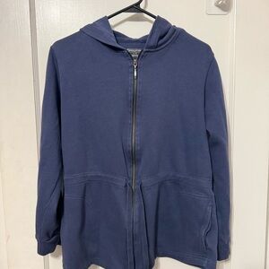 Pendleton Women's Large Navy Blue Zip-Up Hoodie 100% Cotton